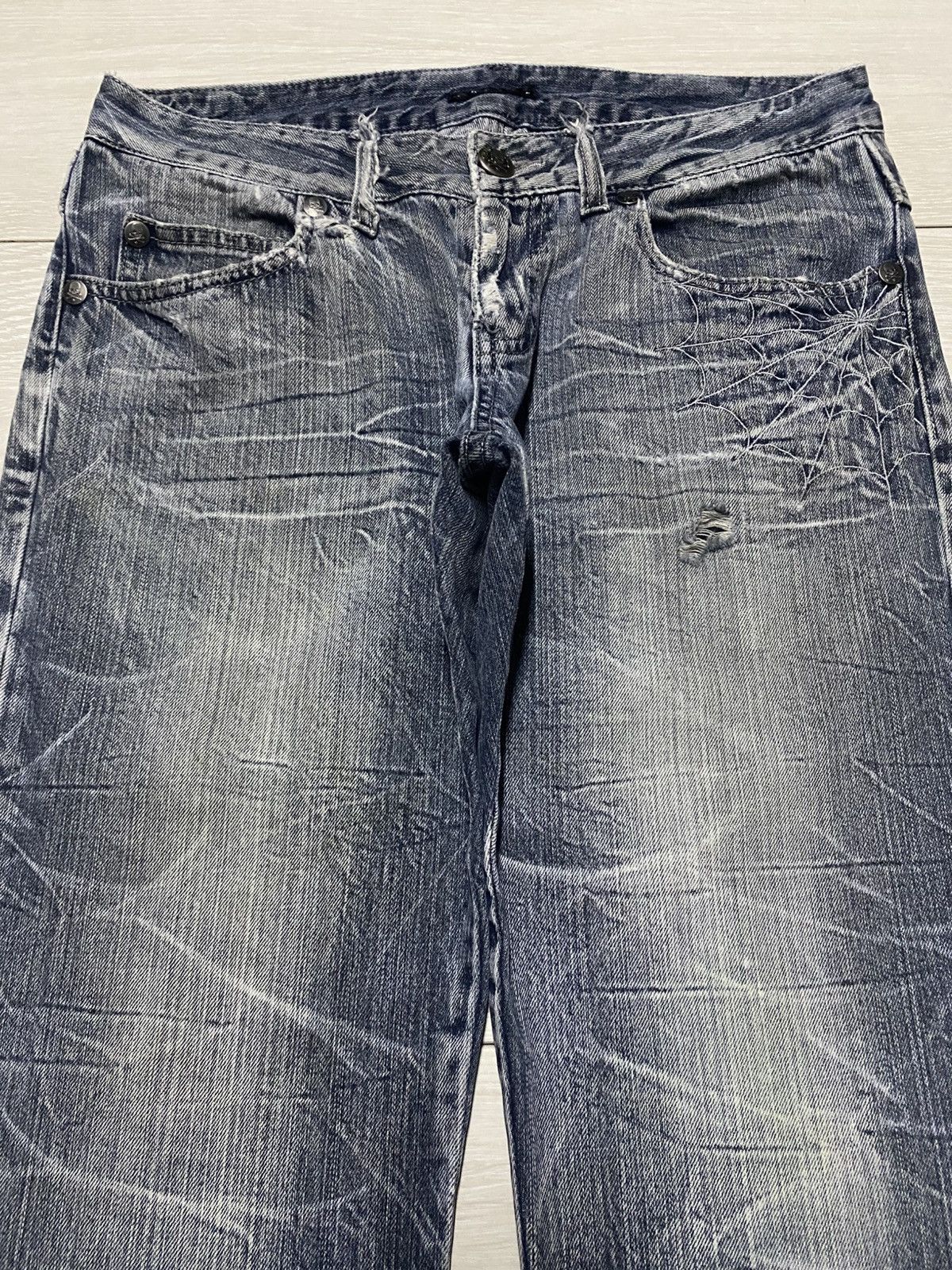 Hysteric Glamour Vintage Japanese Brand Skull Spider Embroidery Loose Size US 32 / EU 48 - 3 Thumbnail