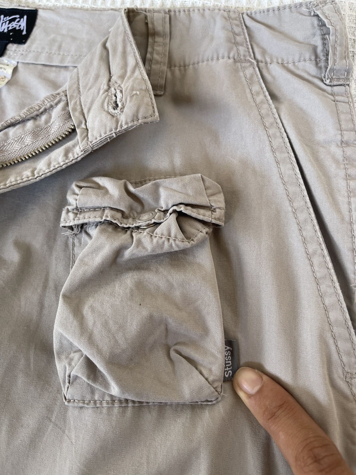 Stussy Vintage 90s 🔥STUSSY🔥3D Pocket Cargo Short Pants Size US 34 / EU 50 - 8 Thumbnail