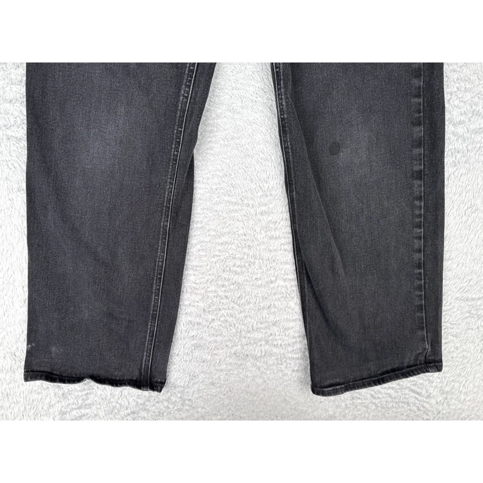 Old Navy Old Navy Jeans Womens L Black Wide-Leg Denim High Rise Casual Stretch Pants Size 36" / US 14 / IT 50 - 2 Thumbnail