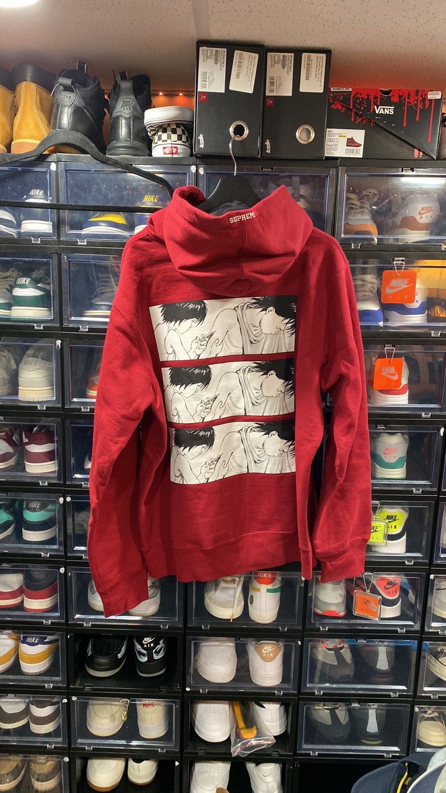 image of Supreme X Akira Syringe Zip-Up Sweatshirt • XL • Cardinal, Men's