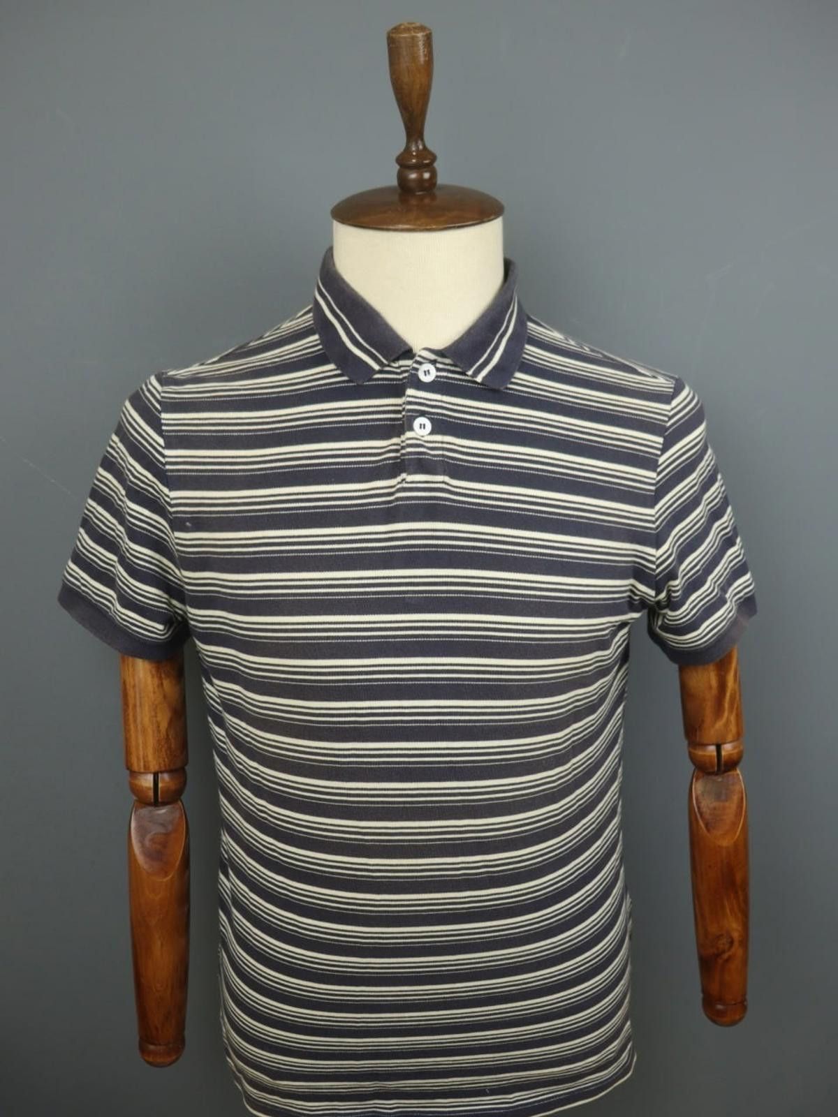 A.P.C. A.P.C. Multi Striped 100% Cotton Collared Polo Shirt Size M Size US M / EU 48-50 / 2 - 1 Thumbnail