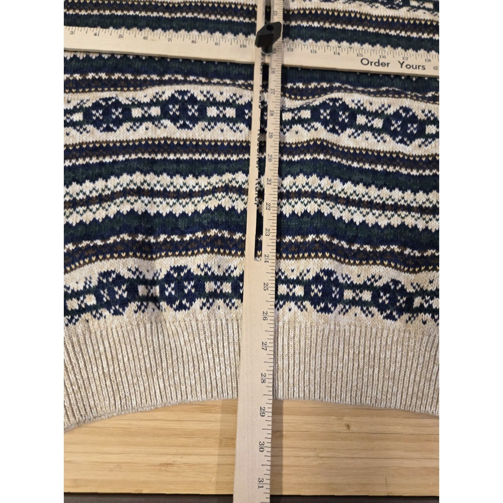 Izod IZOD Sweater Mens XL Fair Isle Stripe Crewneck Pullover Casual Size US XL / EU 56 / 4 - 7 Thumbnail