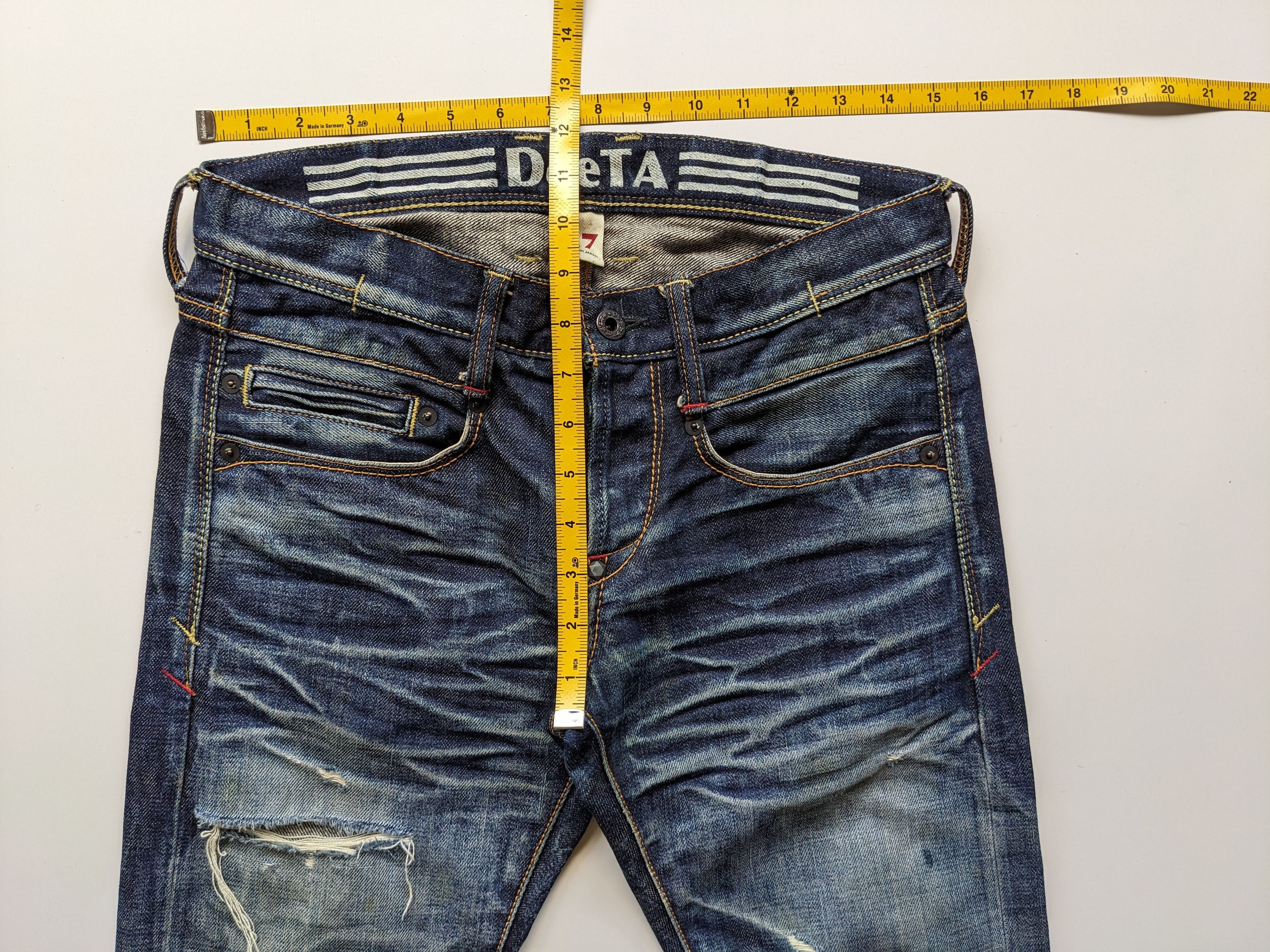 Japanese Brand Deeta faded clawmark indigo jeans Size US 30 / EU 46 - 11 Thumbnail