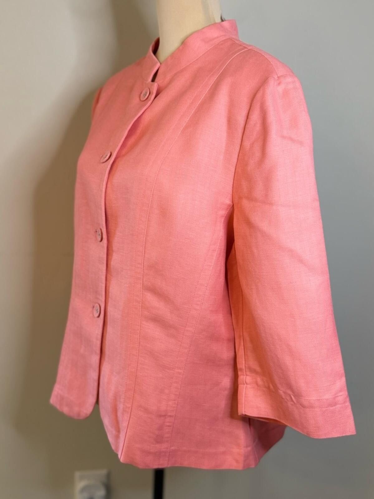 Other Emma James blazer jacket peachy pink lightly textured SZ 16 Size XXL / US 16-18 / IT 52-54 - 3 Thumbnail