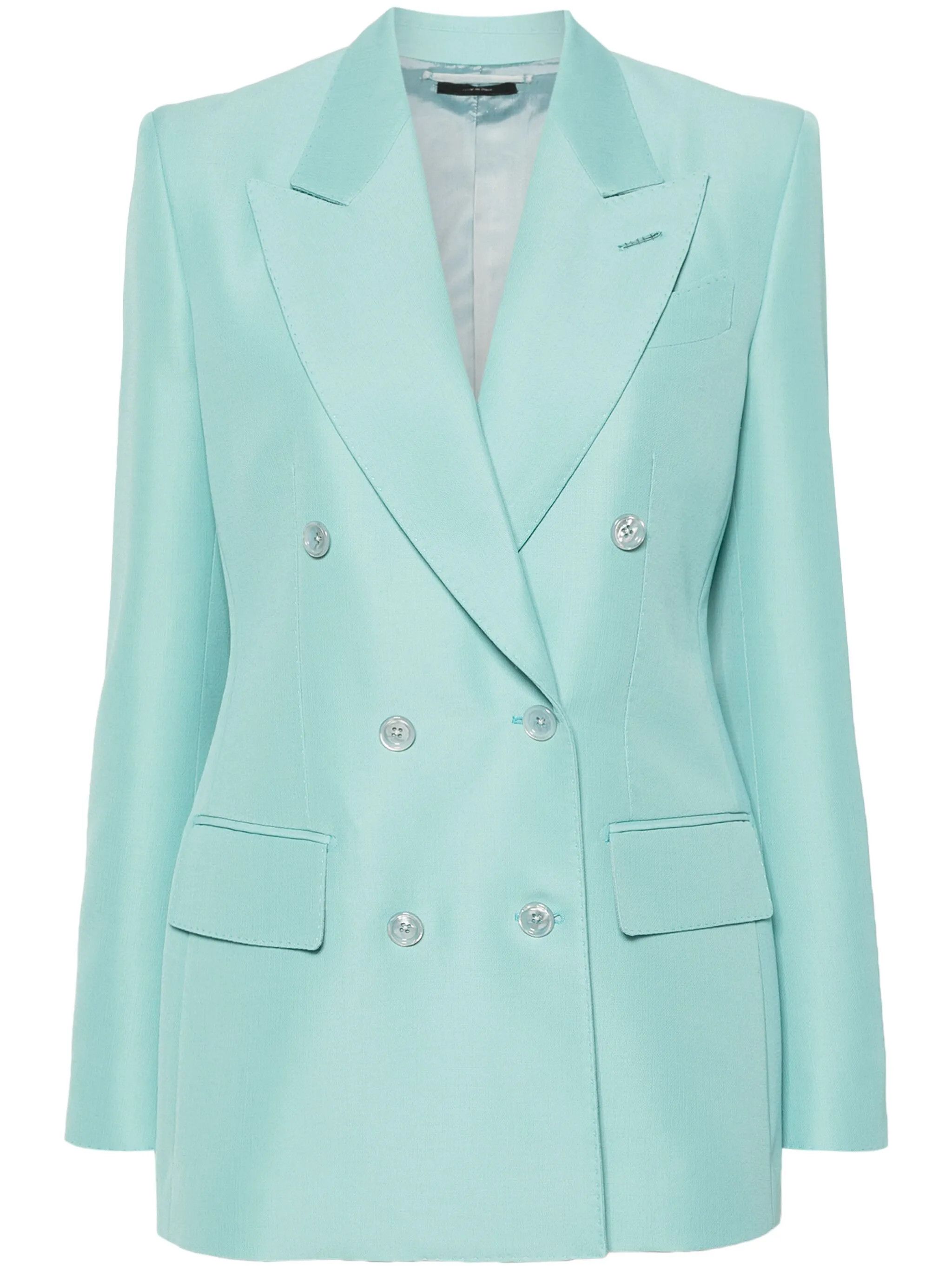 Tom Ford o1w1db10525 GI2971 Double-breasted Jacket in Light Blue Size XS / US 0-2 / IT 36-38 - 1 Thumbnail
