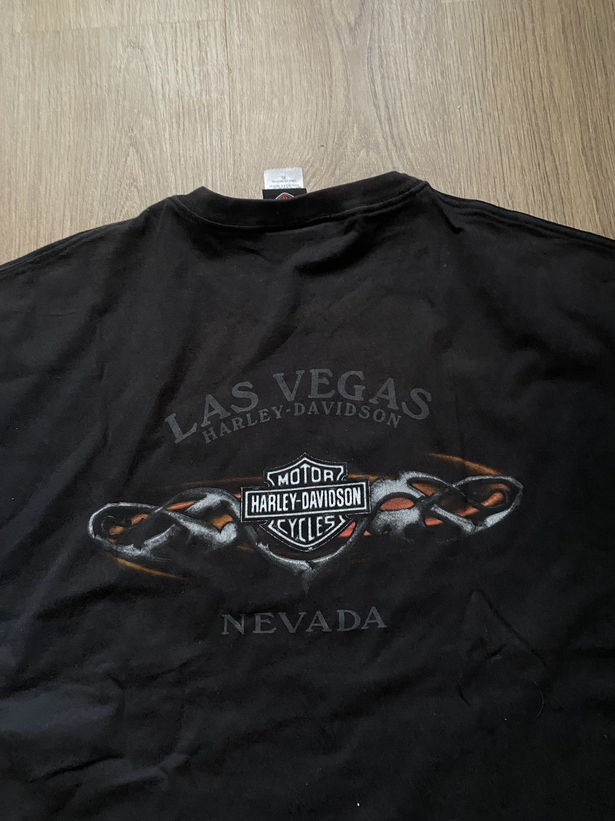 Harley Davidson × Vintage Vintage 00’s Harley Davidson Eagle Skull T shirt y2k Nevada Size US XL / EU 56 / 4 - 7 Thumbnail