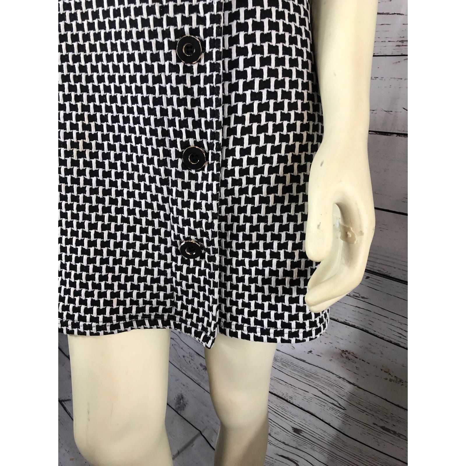 Anthropologie Anthropologie Tabitha sleeveless 70s style dress black cream Size S / US 4 / IT 40 - 7 Thumbnail