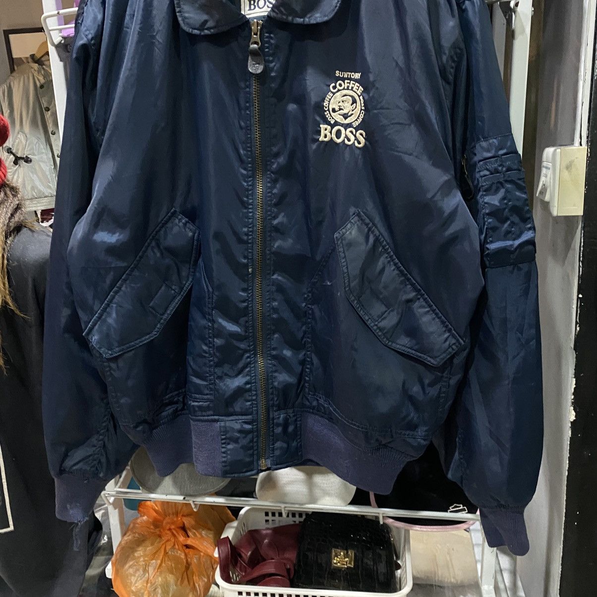 Vintage 90s Suntory Boss Coffee MA-1 bomber jackets Size US L / EU 52-54 / 3 - 5 Thumbnail