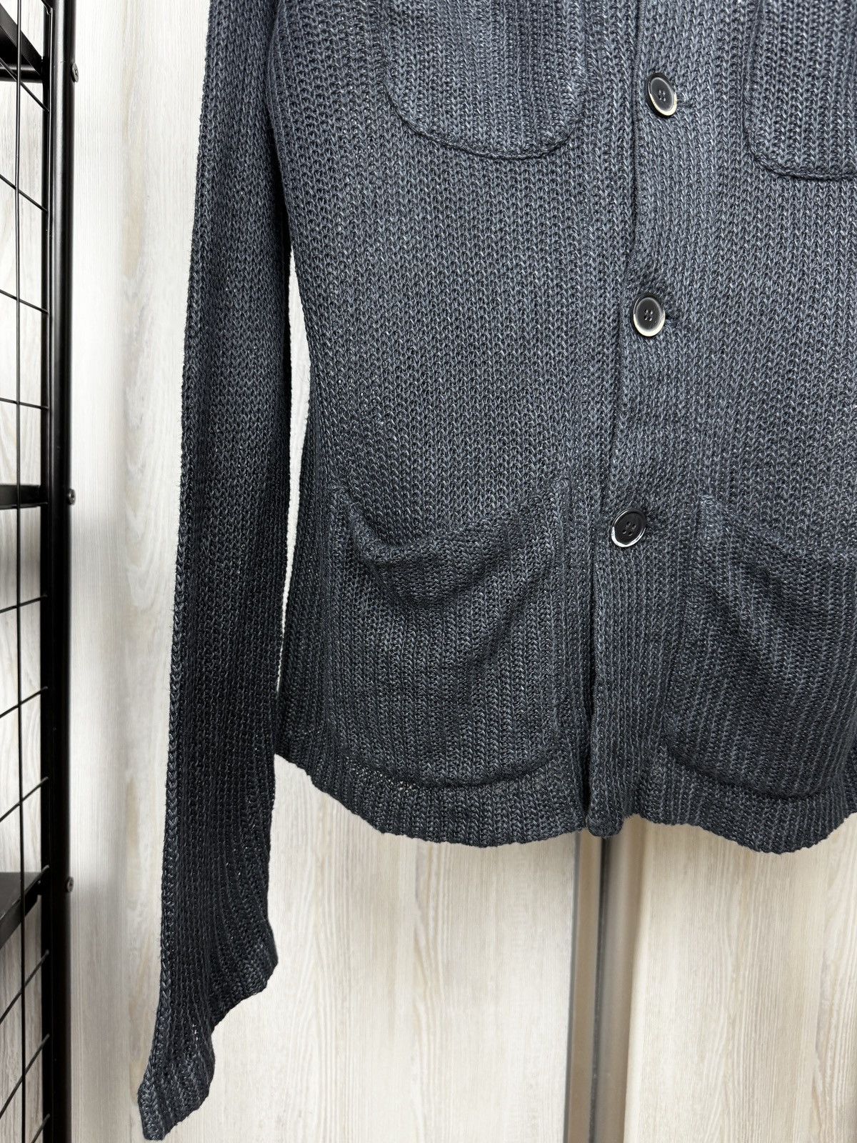 Barena Venezia Barena Venezia grey linen chain style cardigan blazer Size US XL / EU 56 / 4 - 4 Thumbnail
