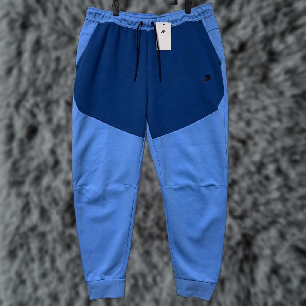 Nike Nike Sweatpants Jogger Pants Colorblock 2XL Blue Tech Fleece Mens Slim Fit Cuffed Size US 39 - 1 Thumbnail