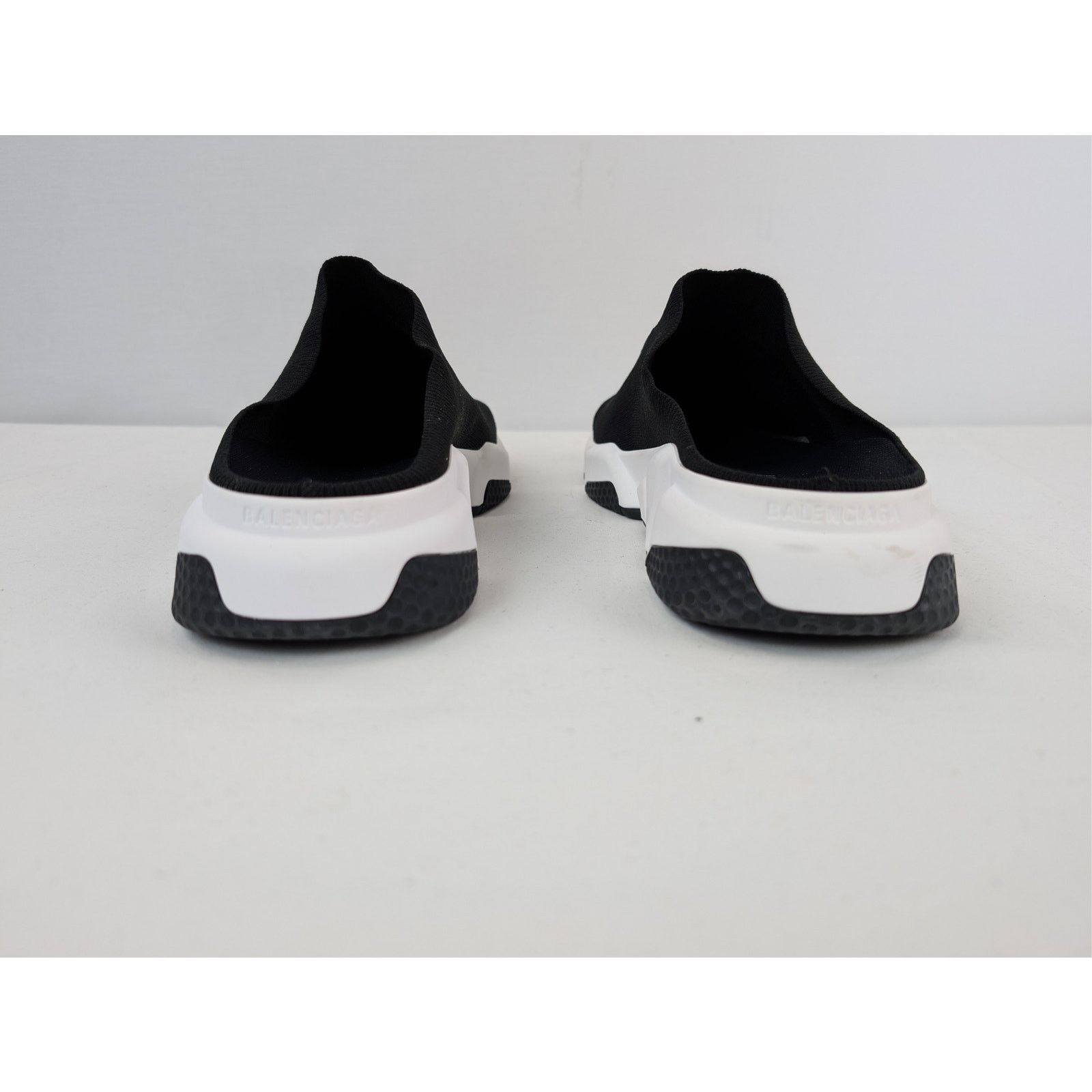 Balenciaga o1rshd1 Speed Mule Slide Slipper in Black / White Size US 12 / EU 45 - 12 Thumbnail