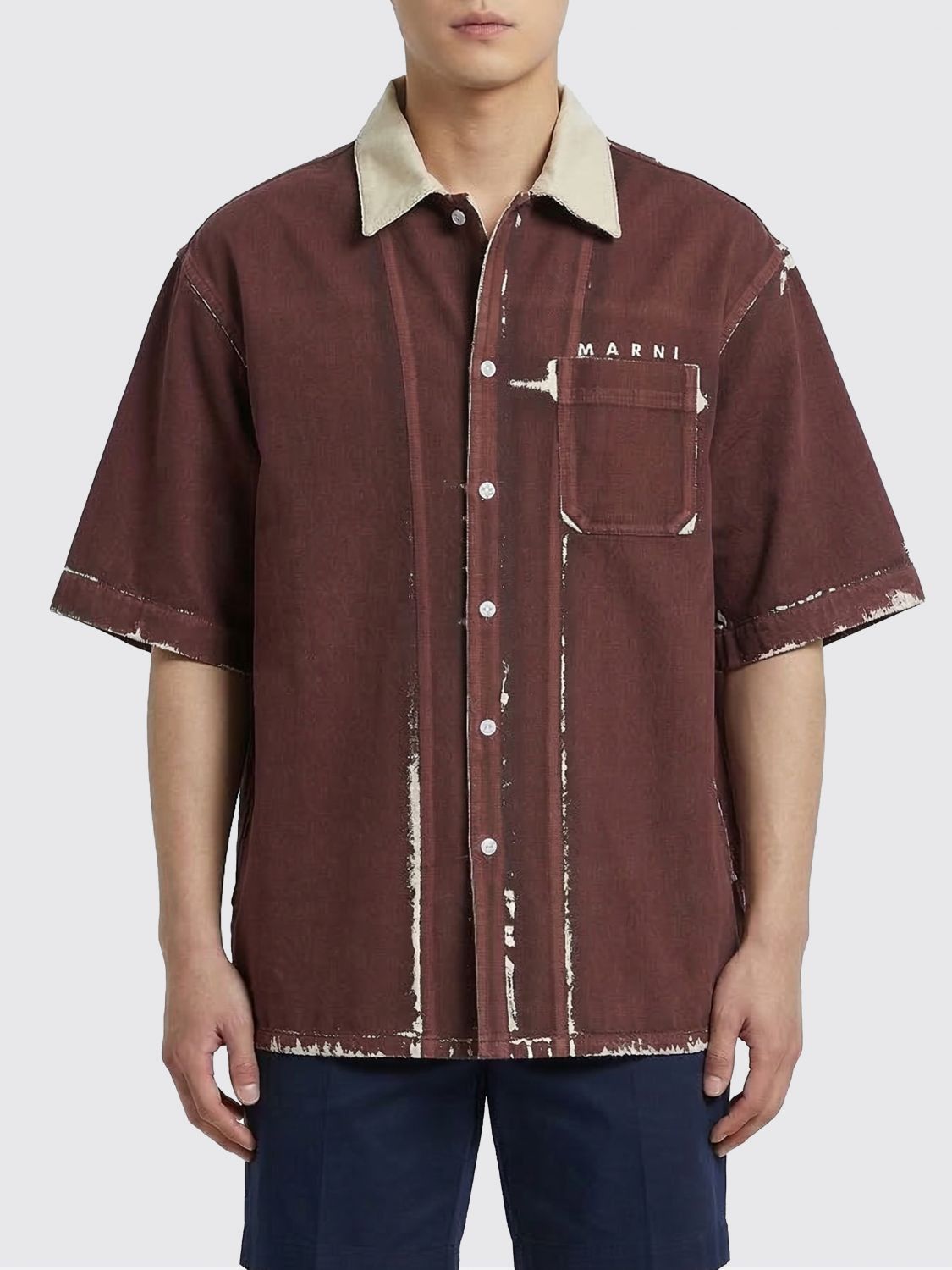 Marni Marni Shirt Men Brown Size US XL / EU 56 / 4 - 1 Thumbnail