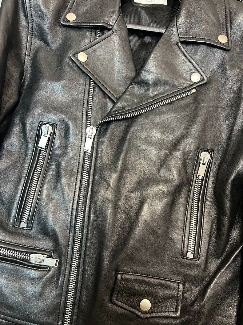 Saint Laurent Paris Saint Laurent Paris Collar zipper leather jacket Size US M / EU 48-50 / 2 - 3 Thumbnail