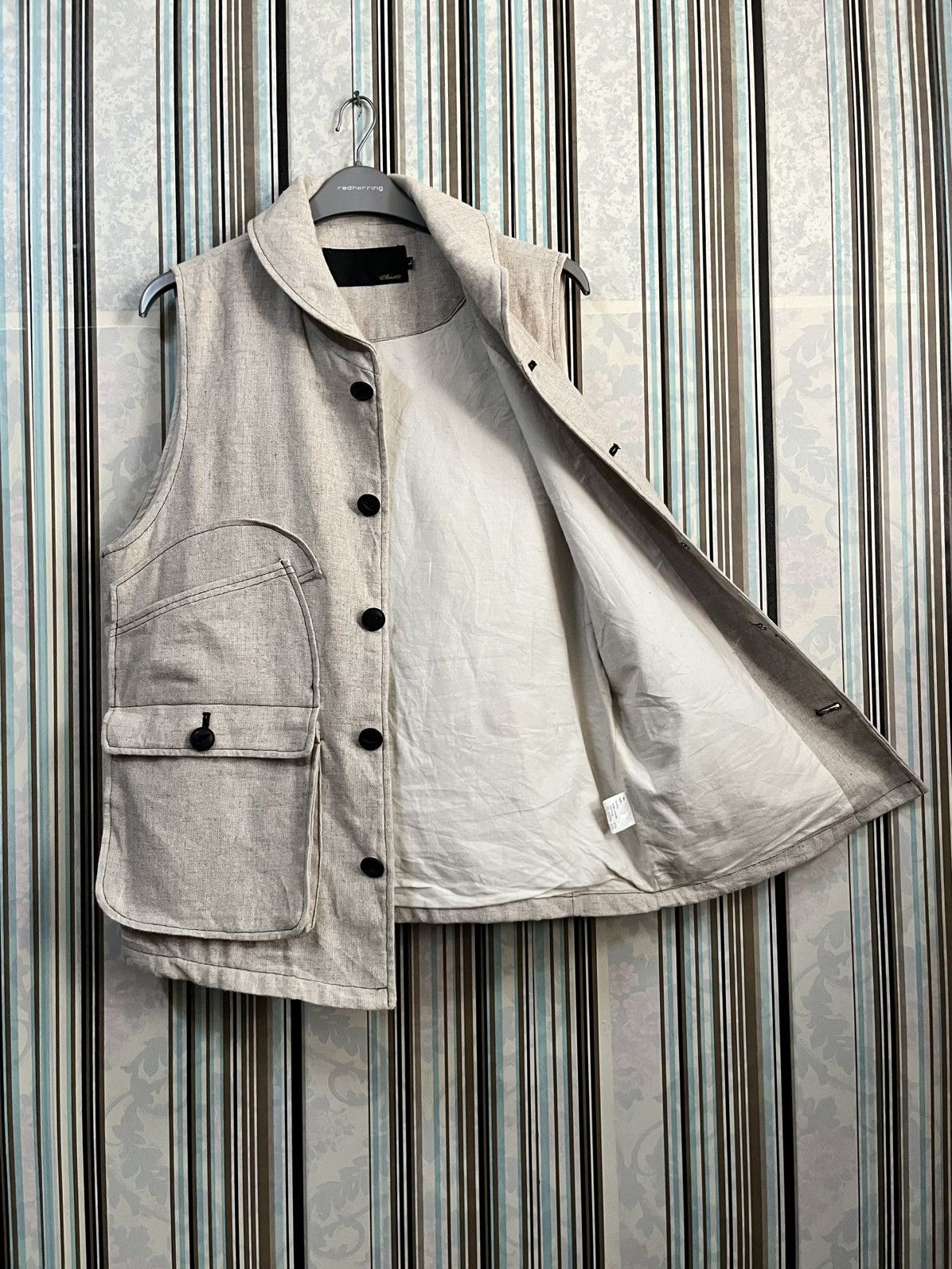 Japanese Brand 2000s ACOUSTIC waistcoat flap-poc #H2 Size US L / EU 52-54 / 3 - 2 Thumbnail