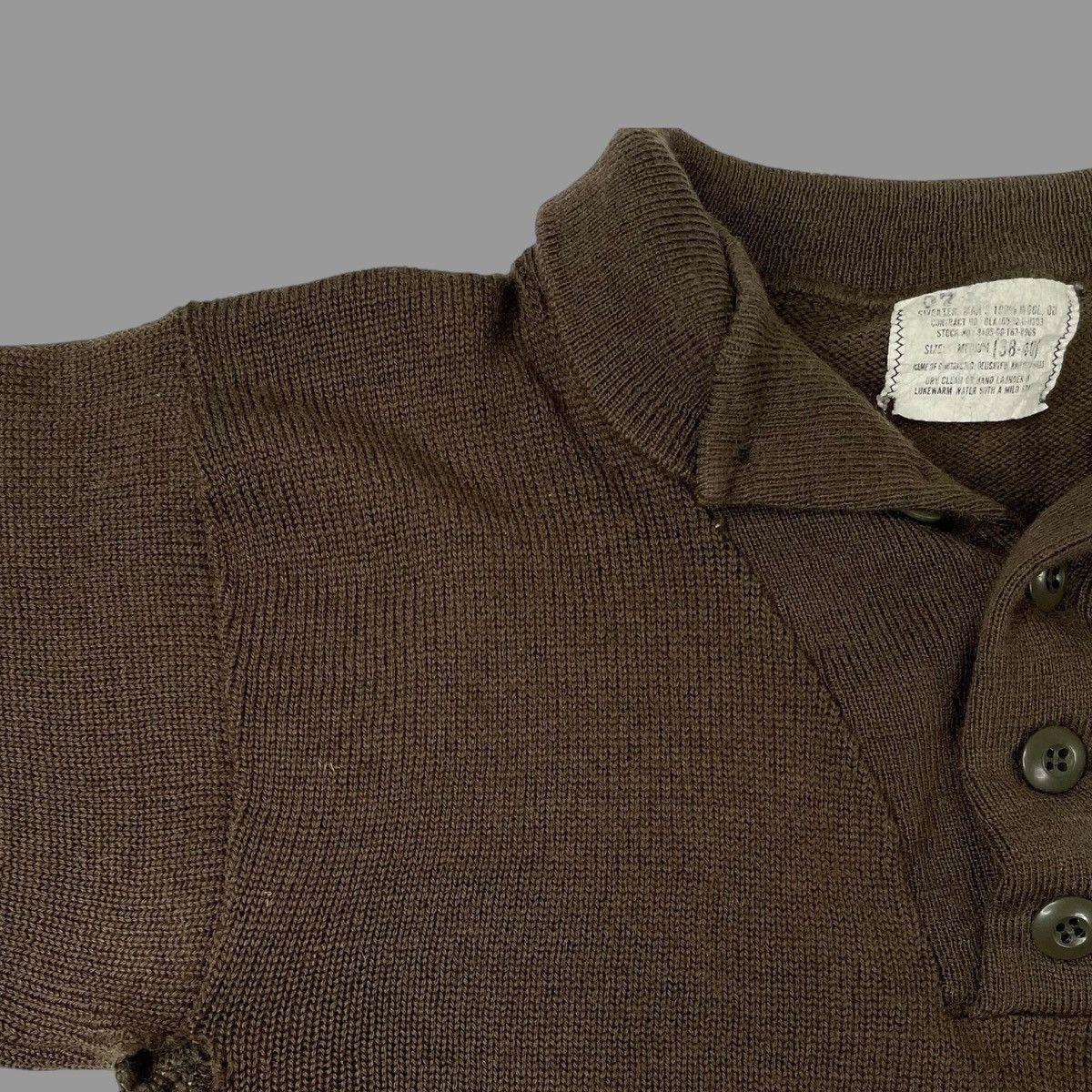 Vintage Vintage 1960s knit military sweater Size US M / EU 48-50 / 2 - 6 Thumbnail