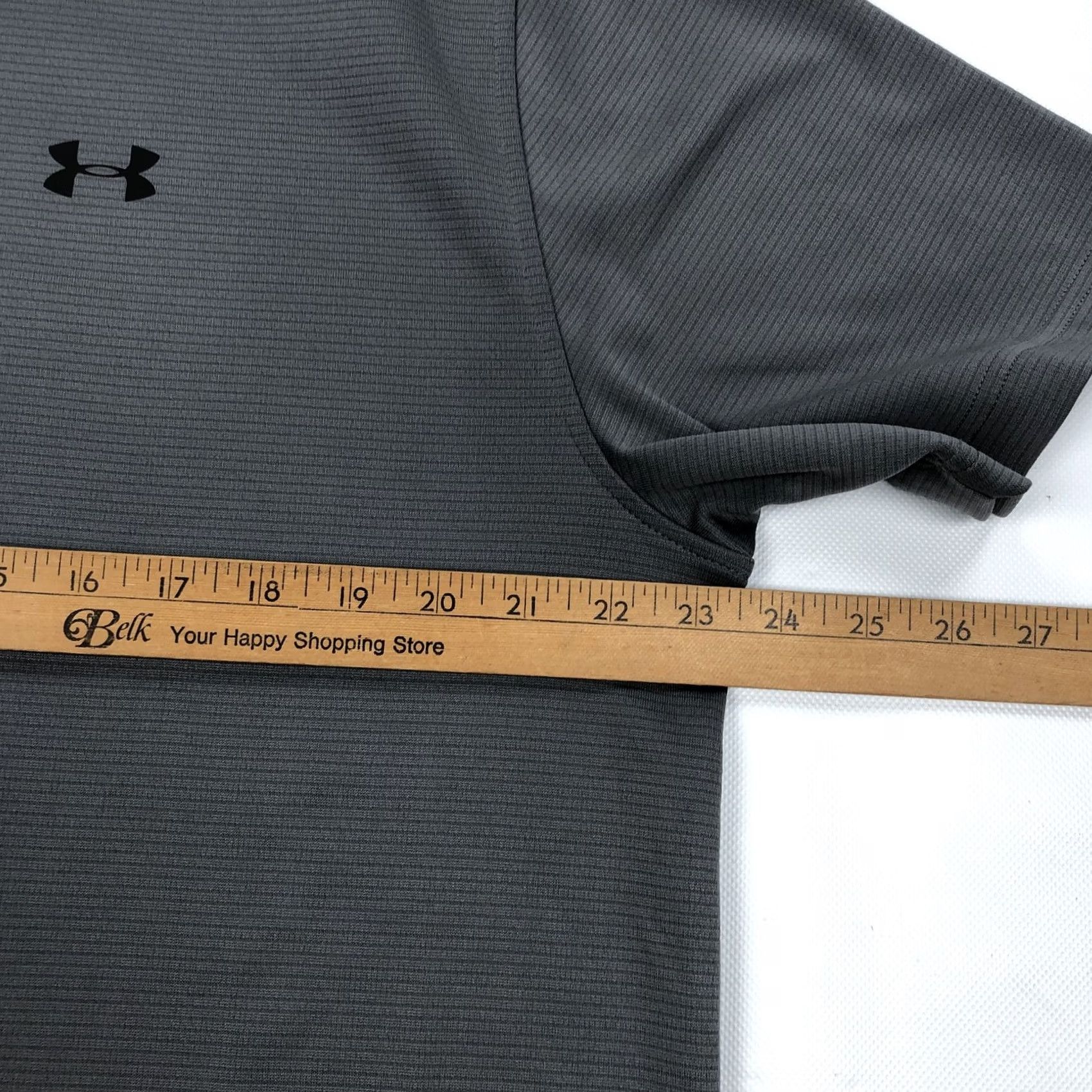 Under Armour Under Armour Polo Shirt Gray Striped HeatGear Tech Performance Polo Shirt Men XL Short Sleeve Casual Golf Activewear Mens Size US XL / EU 56 / 4 - 7 Thumbnail