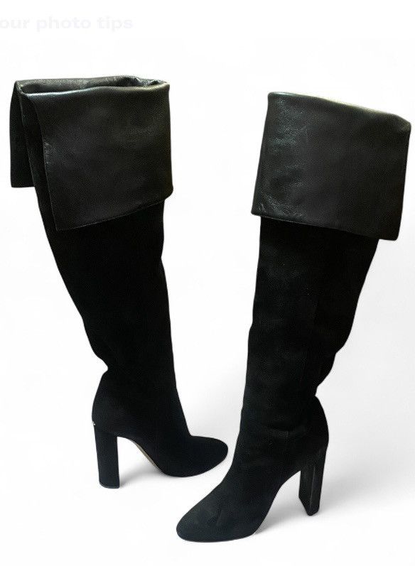 Dior Dior Pleats Knee High/Thigh High Suede Boots Size US 7 / IT 37 - 2 Thumbnail