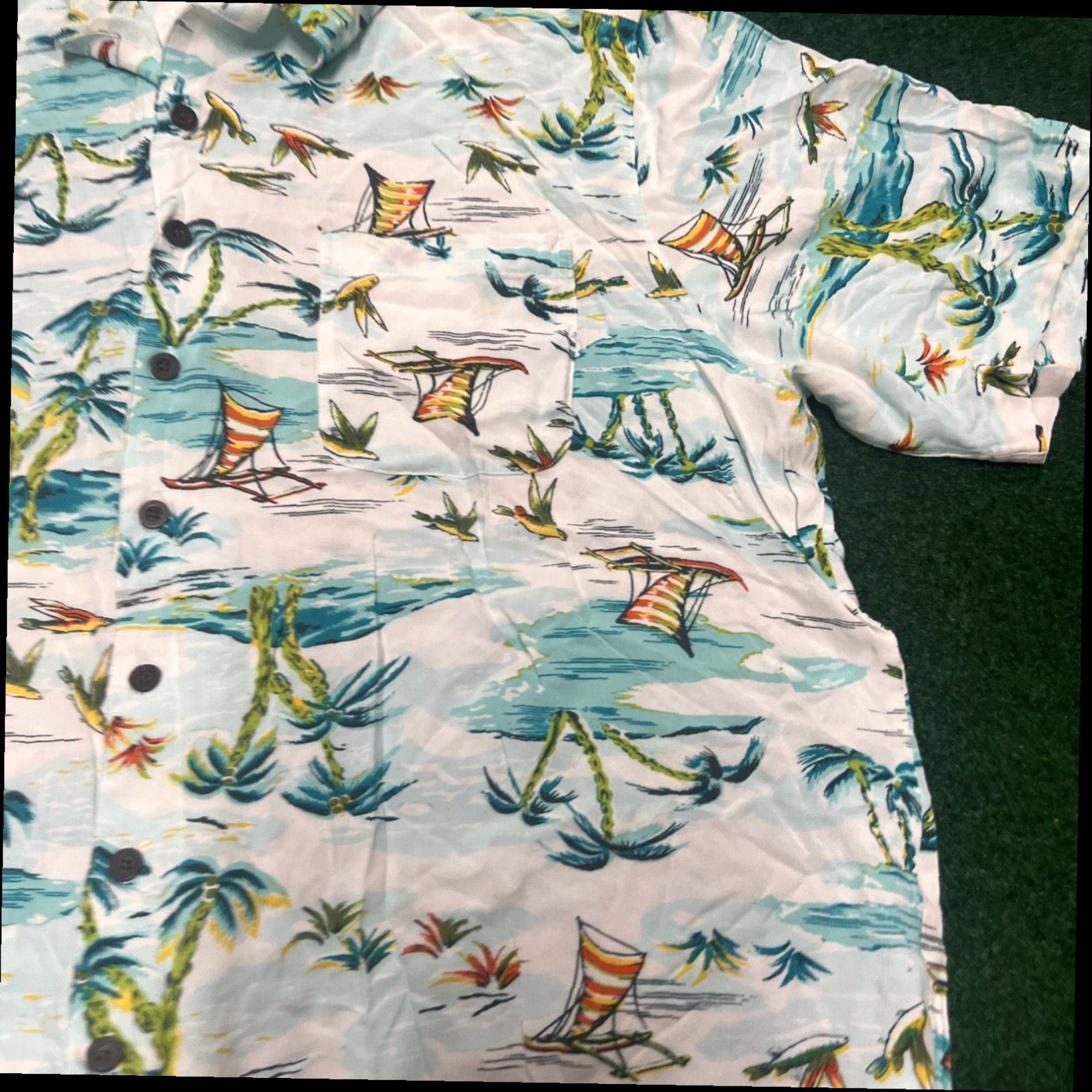 George Flower Hawaiian Shirt by George Men’s Size 2XL Summer Beach Size US XXL / EU 58 / 5 - 2 Thumbnail