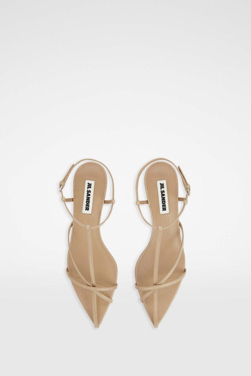 Jil Sander o1loc1c0426 High Sandals in Beige/Creamy Size US 10 / IT 40 - 3 Thumbnail