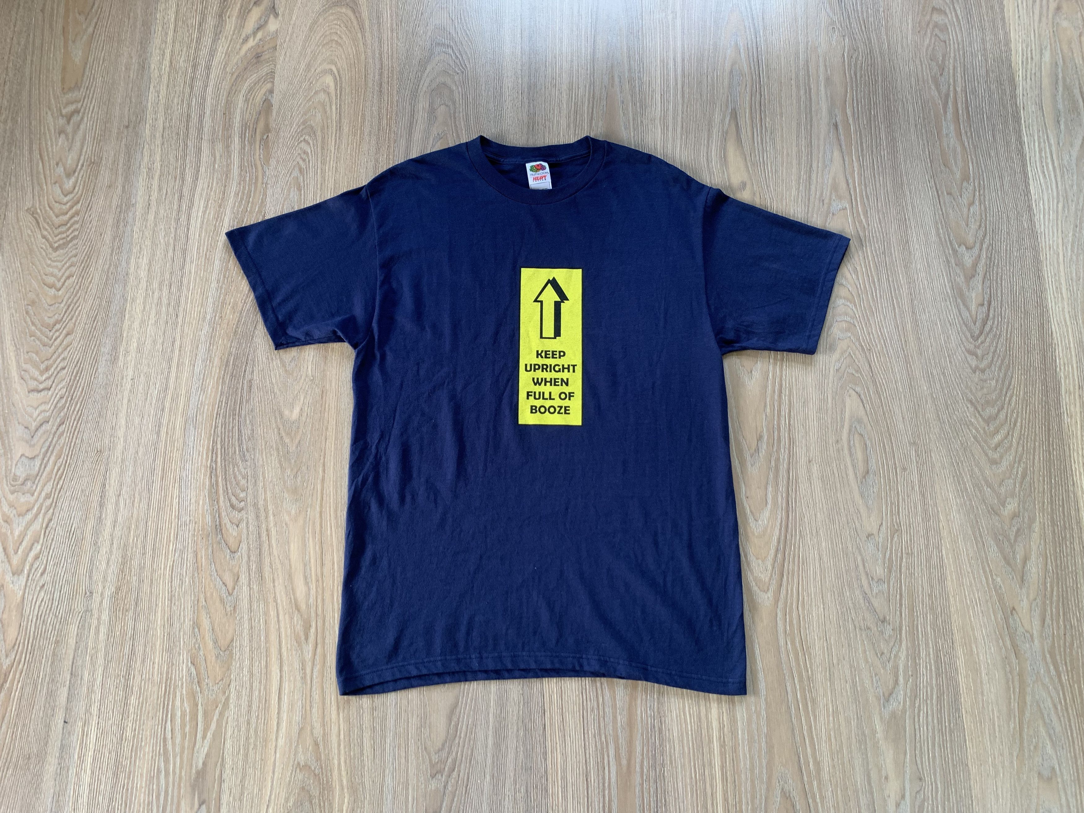 Fruit Of The Loom × Vintage Keep Upright When Full Of Booze Vintage Humor T Shirt Size US L / EU 52-54 / 3 - 1 Thumbnail