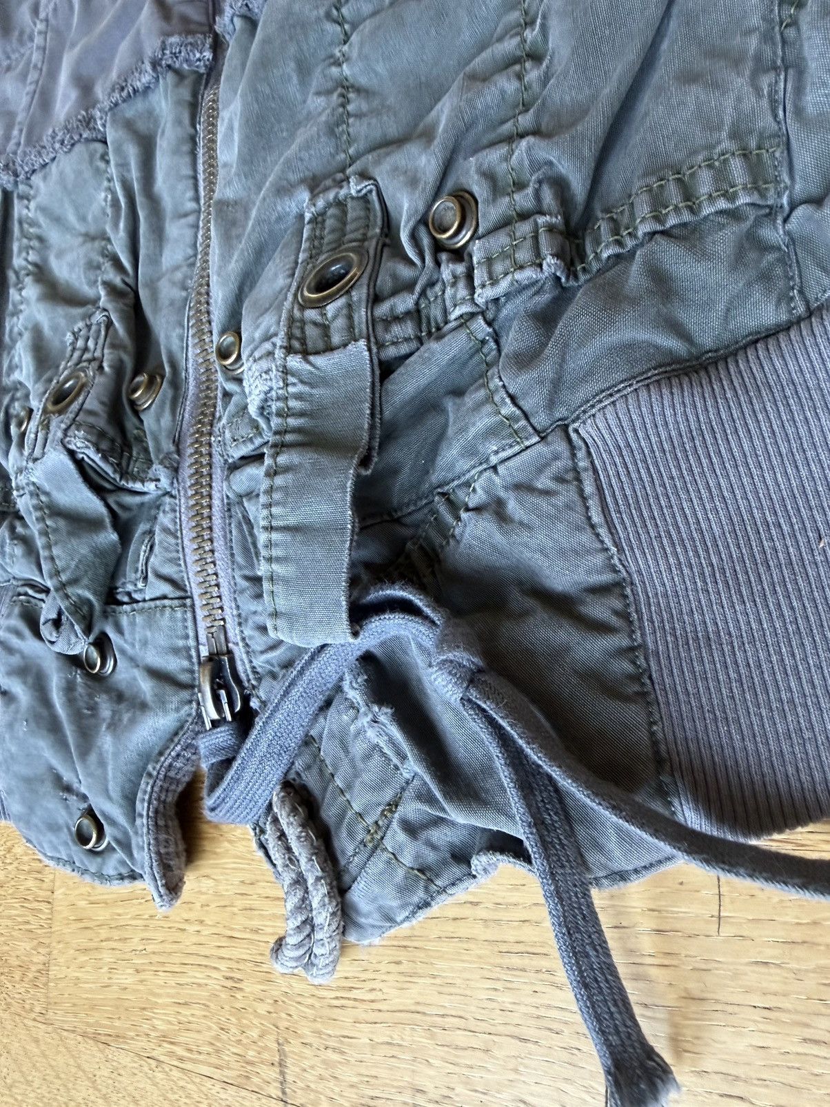 Greg Lauren NWOT 2500$ 50/50 Quilted Charcoal Flight Jacket Size US L / EU 52-54 / 3 - 16 Thumbnail