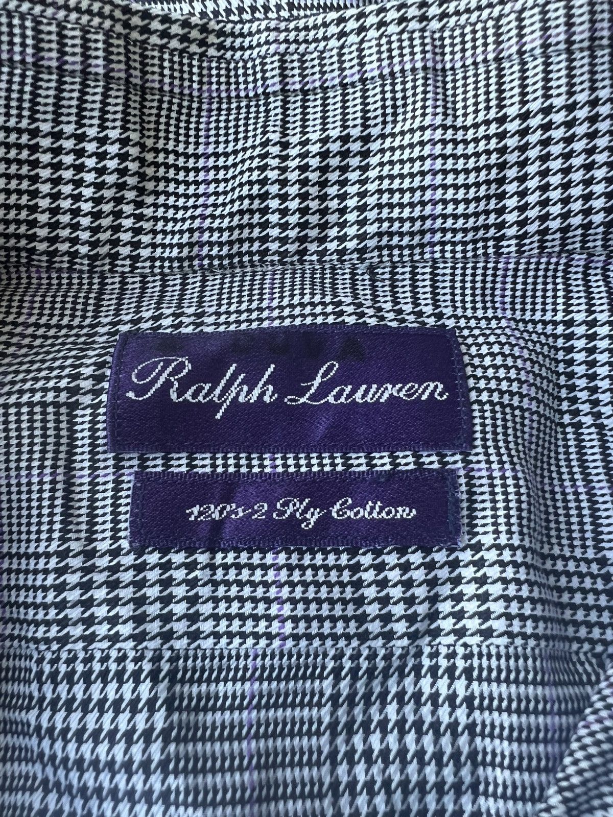 Ralph Lauren Purple Label RL Purple Label 🇮🇹 Grey Glen Plaid Aston B/D Dress Shirt Size US M / EU 48-50 / 2 - 6 Thumbnail