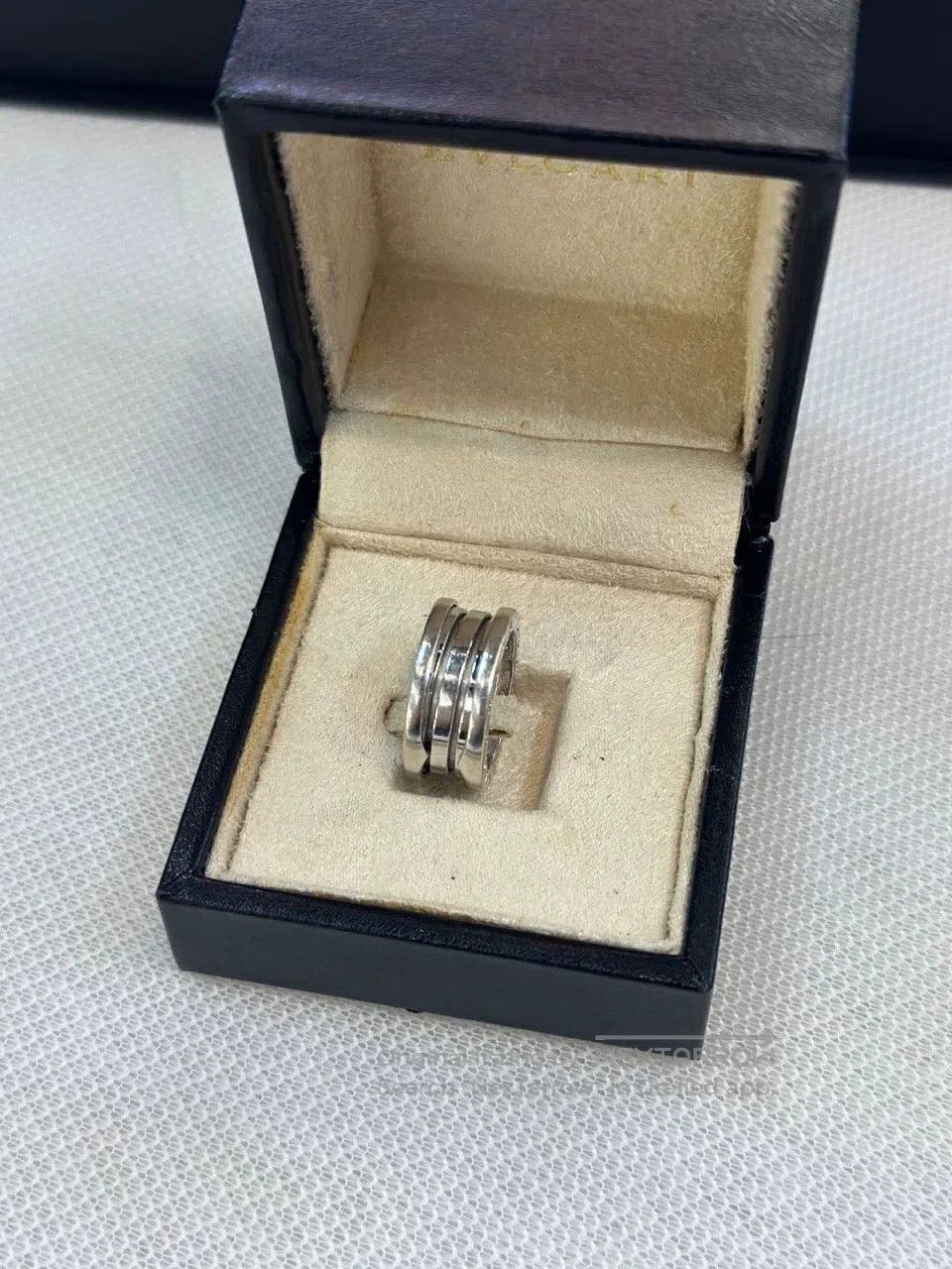Bvlgari Bvlgari 18k White Gold Three-Ring Ring. Size ONE SIZE - 4 Thumbnail