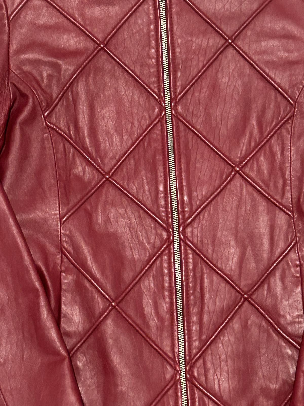 Mossimo Wine Red Mossimo Leather Jacket | Medium | Perfect Condition Size M / US 6-8 / IT 42-44 - 4 Thumbnail