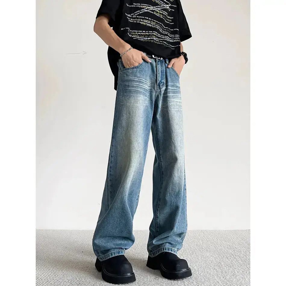 Japanese Brand Retro loose wide leg slightly flared jeans Size US 30 / EU 46 - 1 Thumbnail