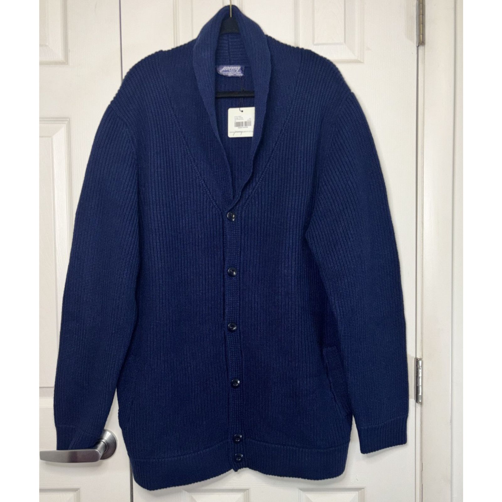 Jeremy Argyle Jeremy Argyle Cardigan Sweater Navy XXL New Size US XXL / EU 58 / 5 - 1 Thumbnail