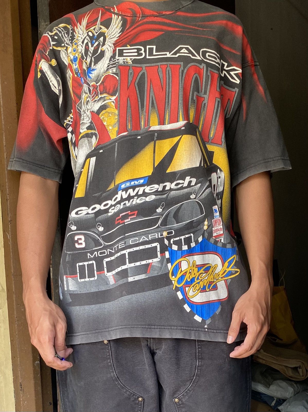 NASCAR Vintage AOP Red Black Night Nascar T-shirt Size US XL / EU 56 / 4 - 2 Thumbnail