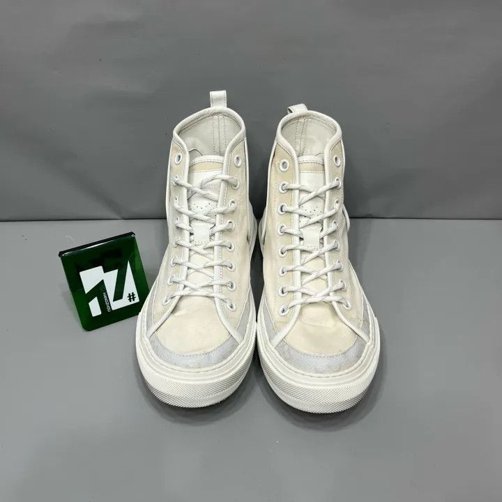 Louis Vuitton Louis Vuitton White High-Top Sneakers -2508 Size US 9 / EU 42 - 2 Thumbnail
