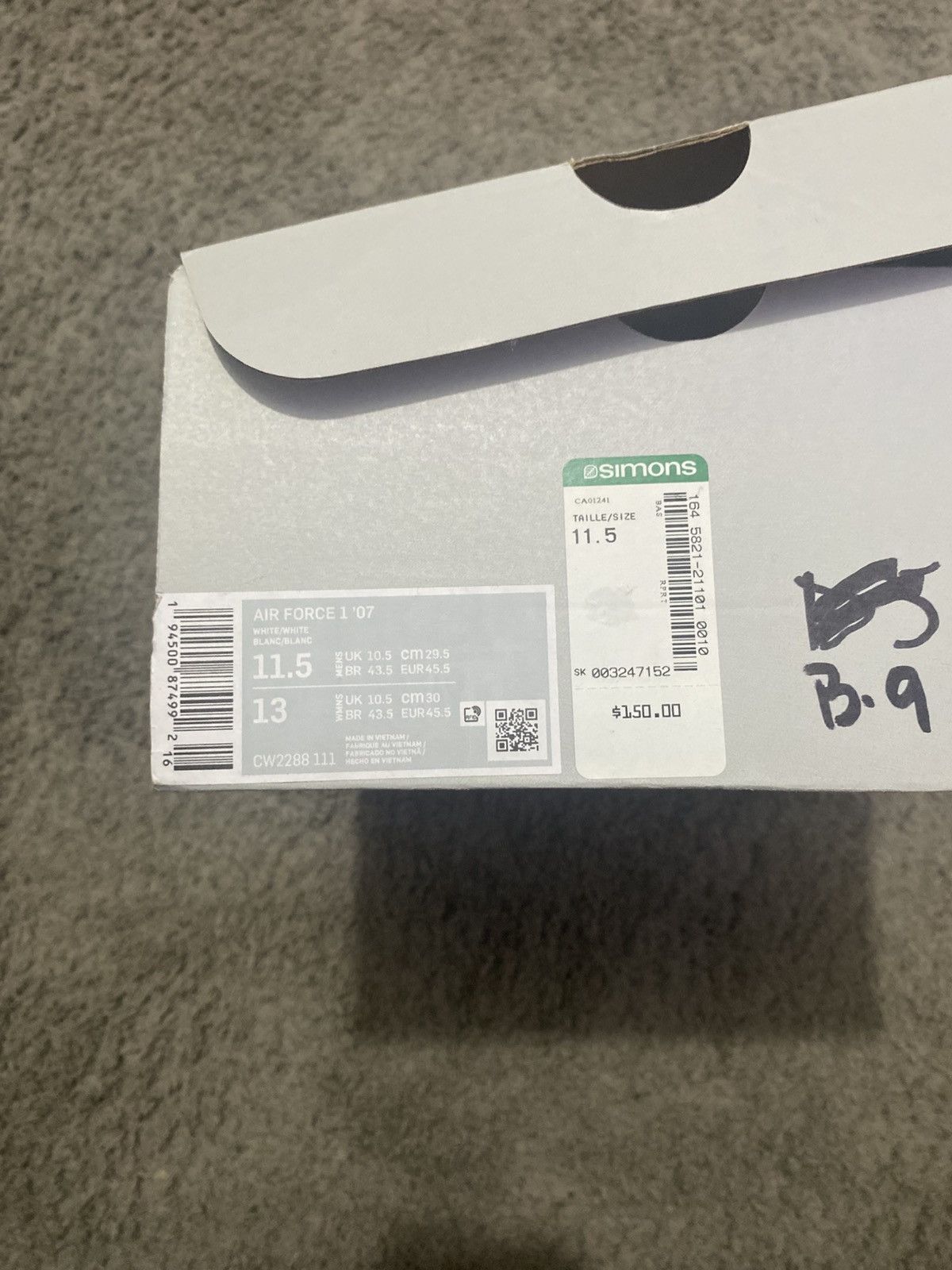 Nike Nike air force 1 Size US 11.5 / EU 44-45 - 3 Thumbnail