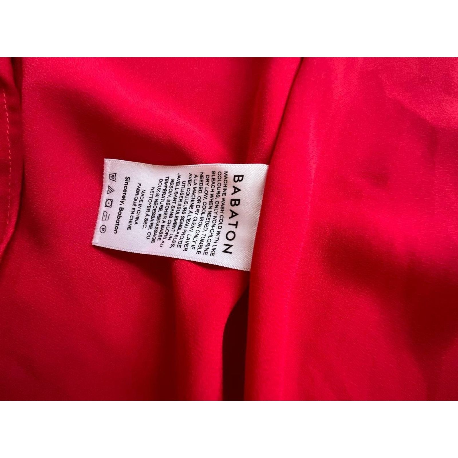 Gianni Barbato Babaton Aritzia Wallace Short Sleeve Mini Dress Red A000952 Size S / US 4 / IT 40 - 6 Thumbnail