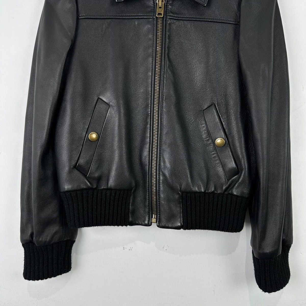 Coach Coach Leather Tailored Bomber Jacket Size XS / US 0-2 / IT 36-38 - 4 Thumbnail