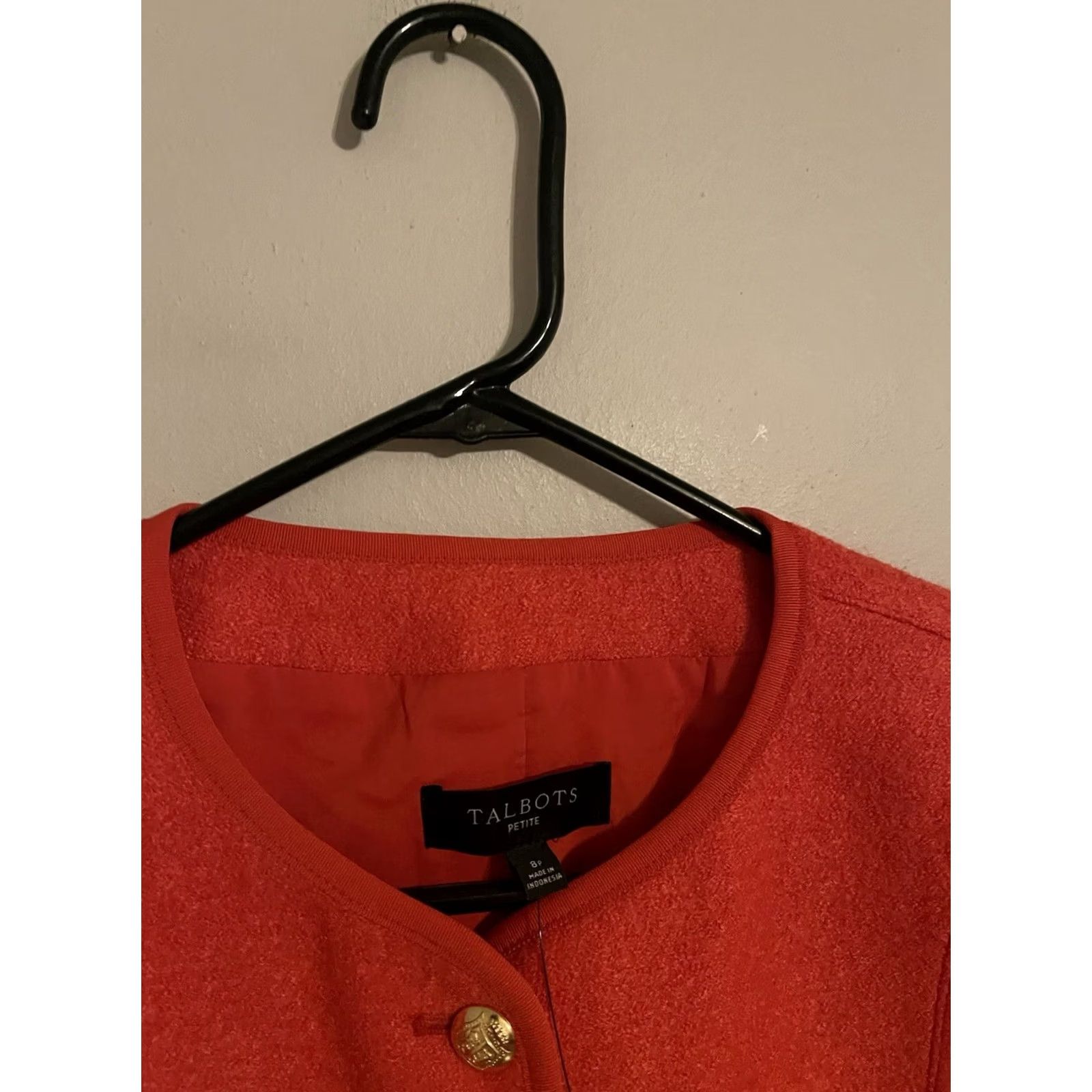 Talbots Talbots Blazer Jacket Women's 8P Petite Wool Orange Gold Button Suit - New! Size M / US 6-8 / IT 42-44 - 3 Thumbnail