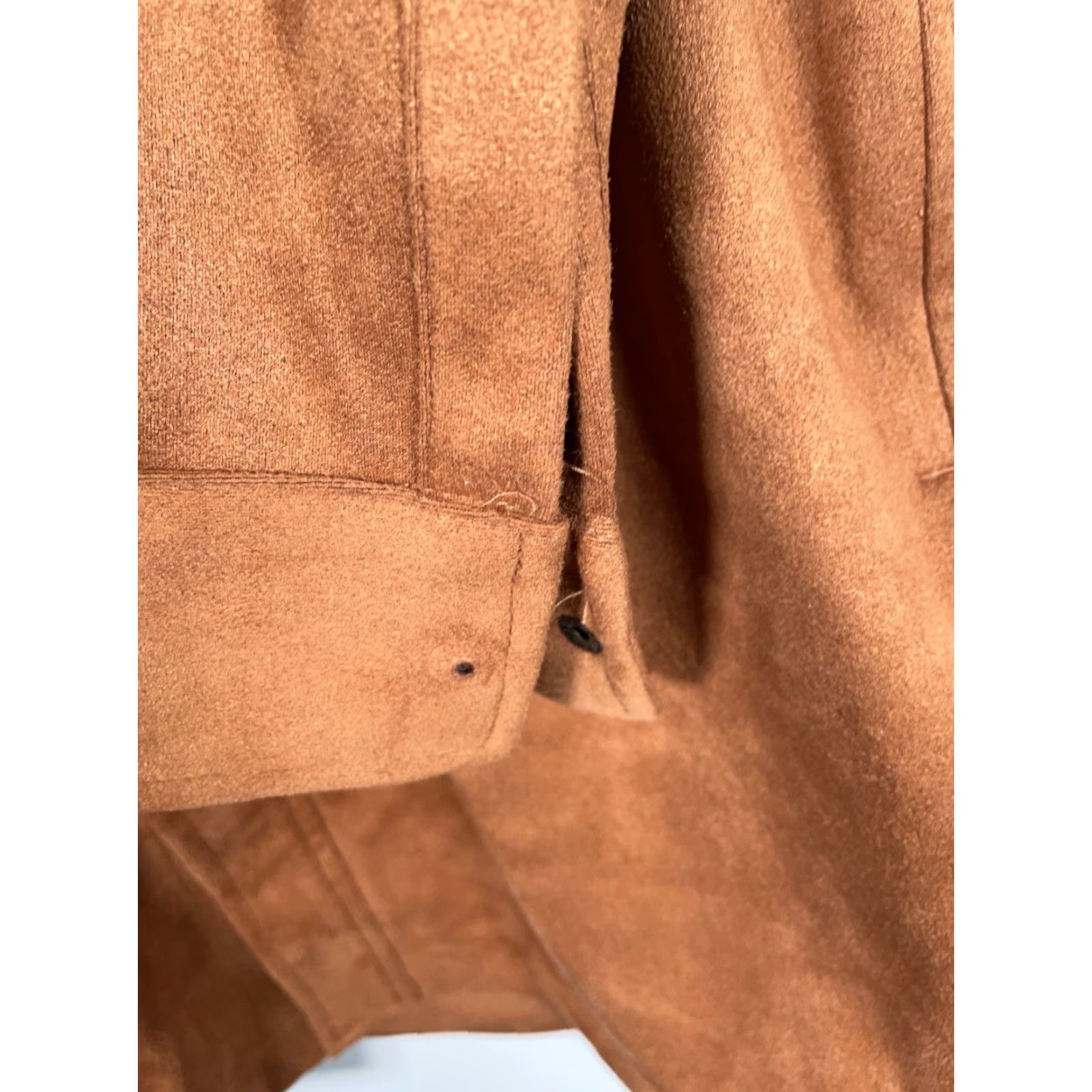 Frye VINTAGE Frye Shirt Jacket Brown L Large Faux Suede Button-Up Collared Long Sleeve Size US L / EU 52-54 / 3 - 4 Thumbnail