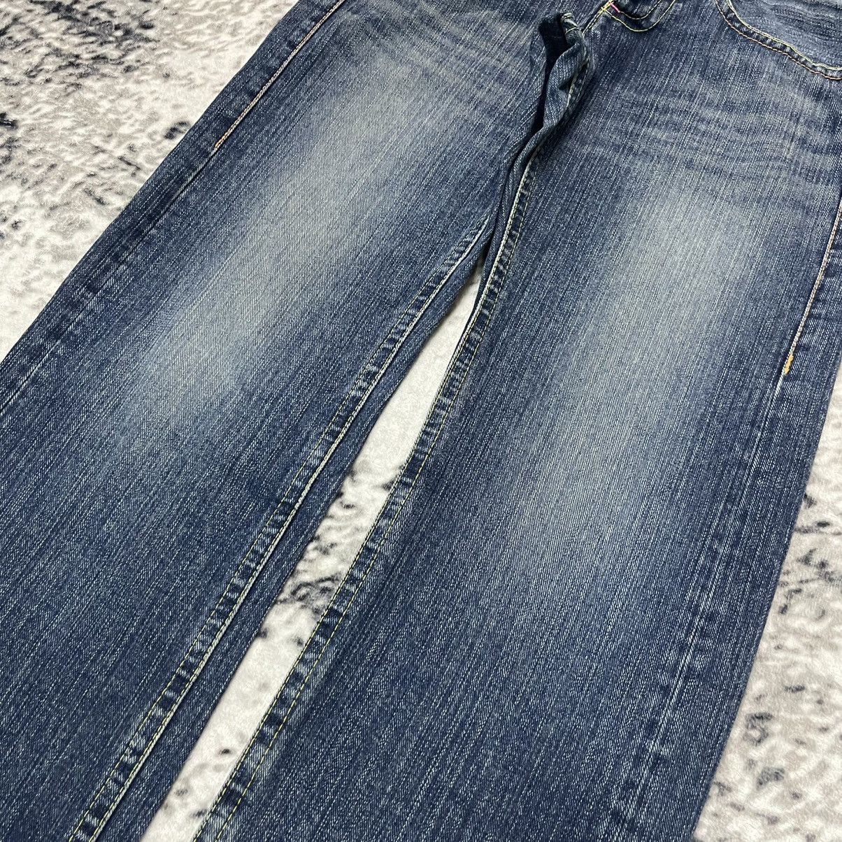 Japanese Brand Y2K Cocolulu Embroidery Wide Leg Flare Jeans Size 29" - 12 Thumbnail
