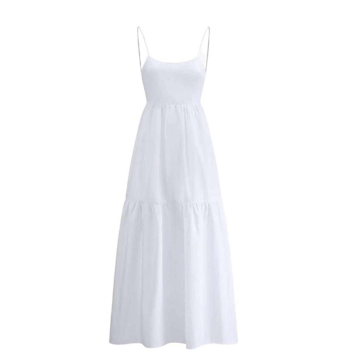 Other Commense White Backless Sleeveless Round Neck Long Dress Size S / US 4 / IT 40 - 1 Thumbnail