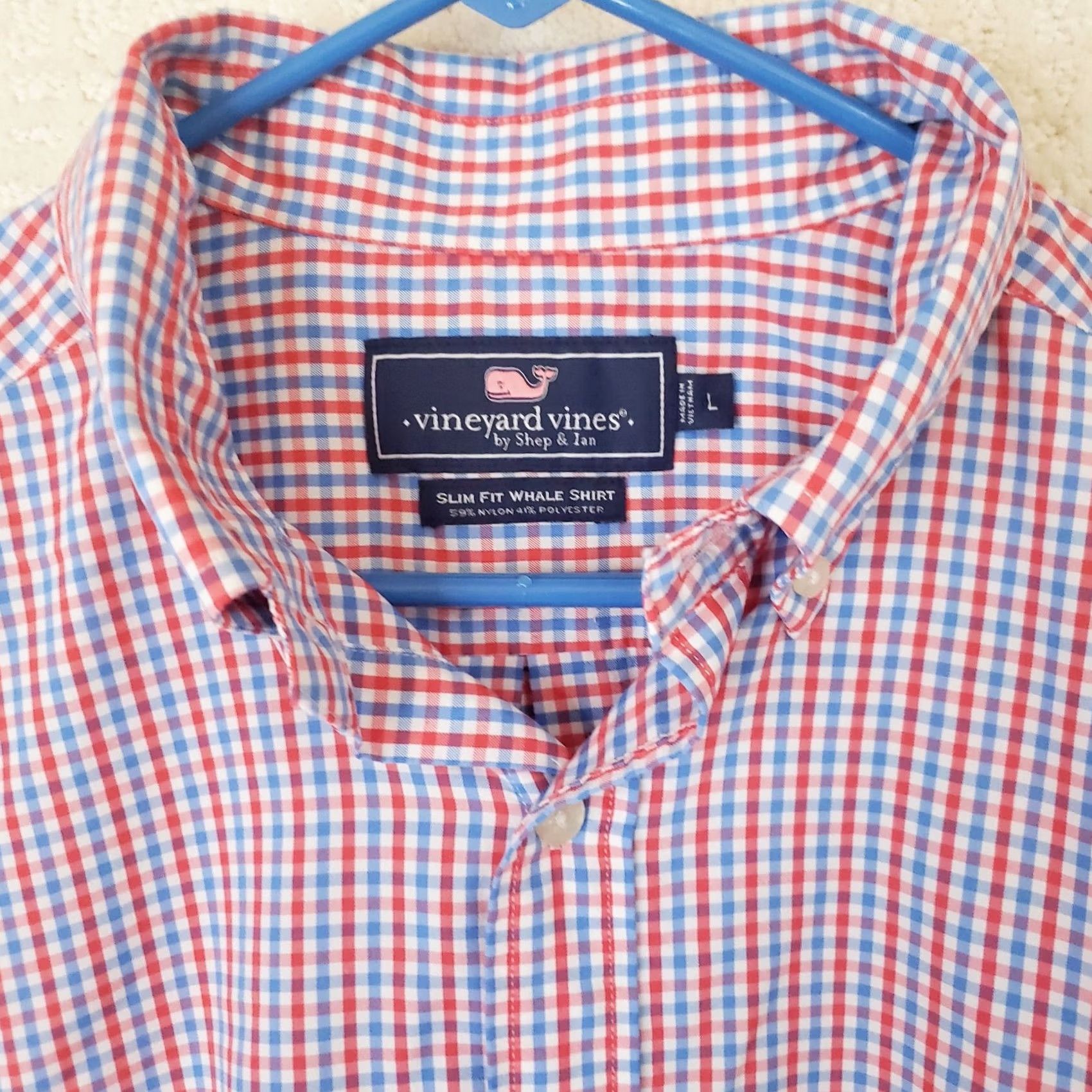 Vineyard Vines Vineyard Vines Shirt Mens Slim Fit Whale Shirt L Red White Blue Check Long Sleeve Button-Up Collared Weekend Casual Workwear Vintage No Size US L / EU 52-54 / 3 - 5 Thumbnail