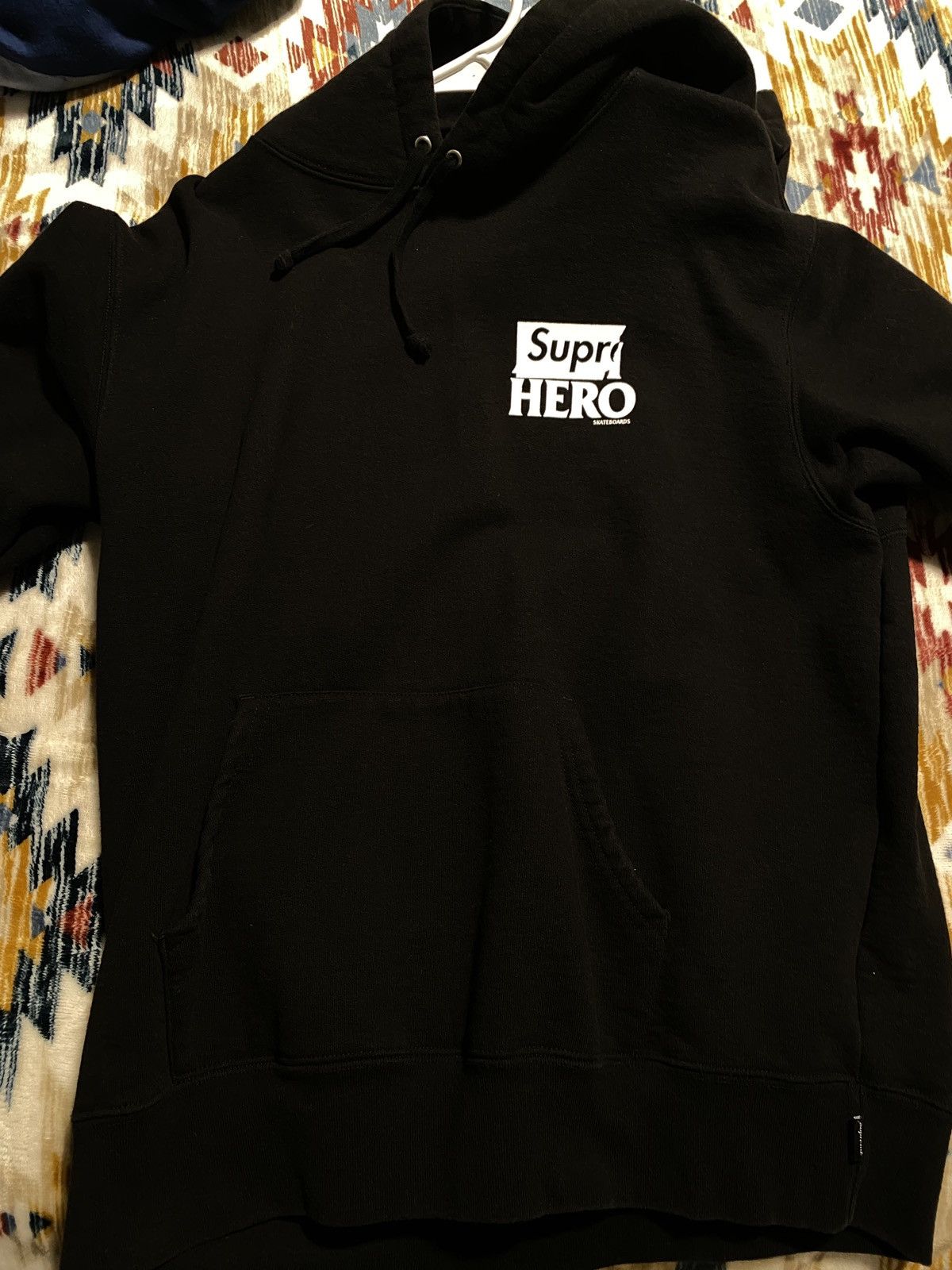 image of Supreme Antihero Dog Hoodie in Black, Men's (Size Small)