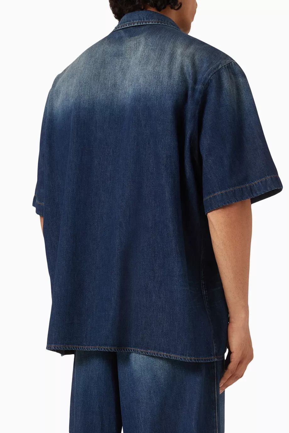 Valentino o1y0525 Denim Shirt in Dark Blue Size US M / EU 48-50 / 2 - 3 Thumbnail