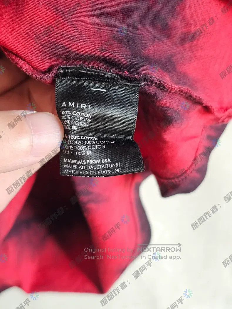 Amiri Amiri Size S Red-tinged short-sleeve T-shirt with gold "WIL Size US S / EU 44-46 / 1 - 6 Thumbnail