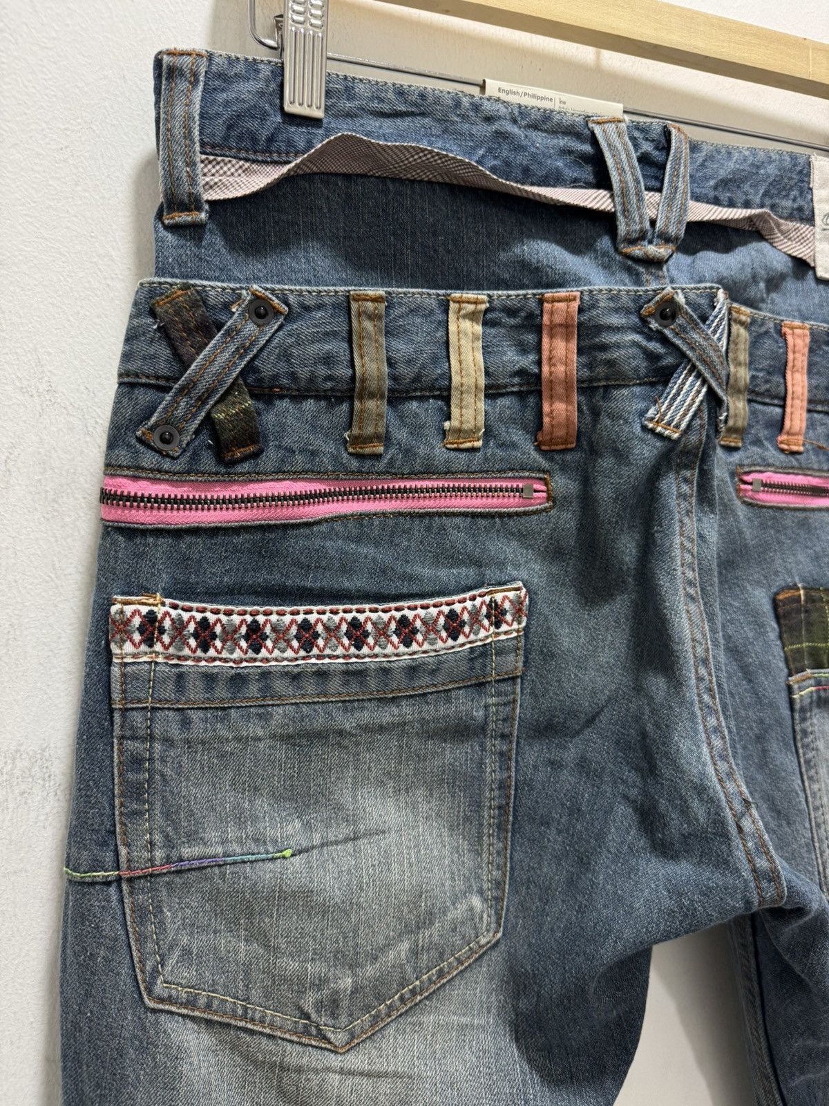 Japanese Brand JAPANESE DOMINATE HANDCRAFTED DOUBLE WAIST DISTRESSED JEANS Size US 32 / EU 48 - 6 Thumbnail