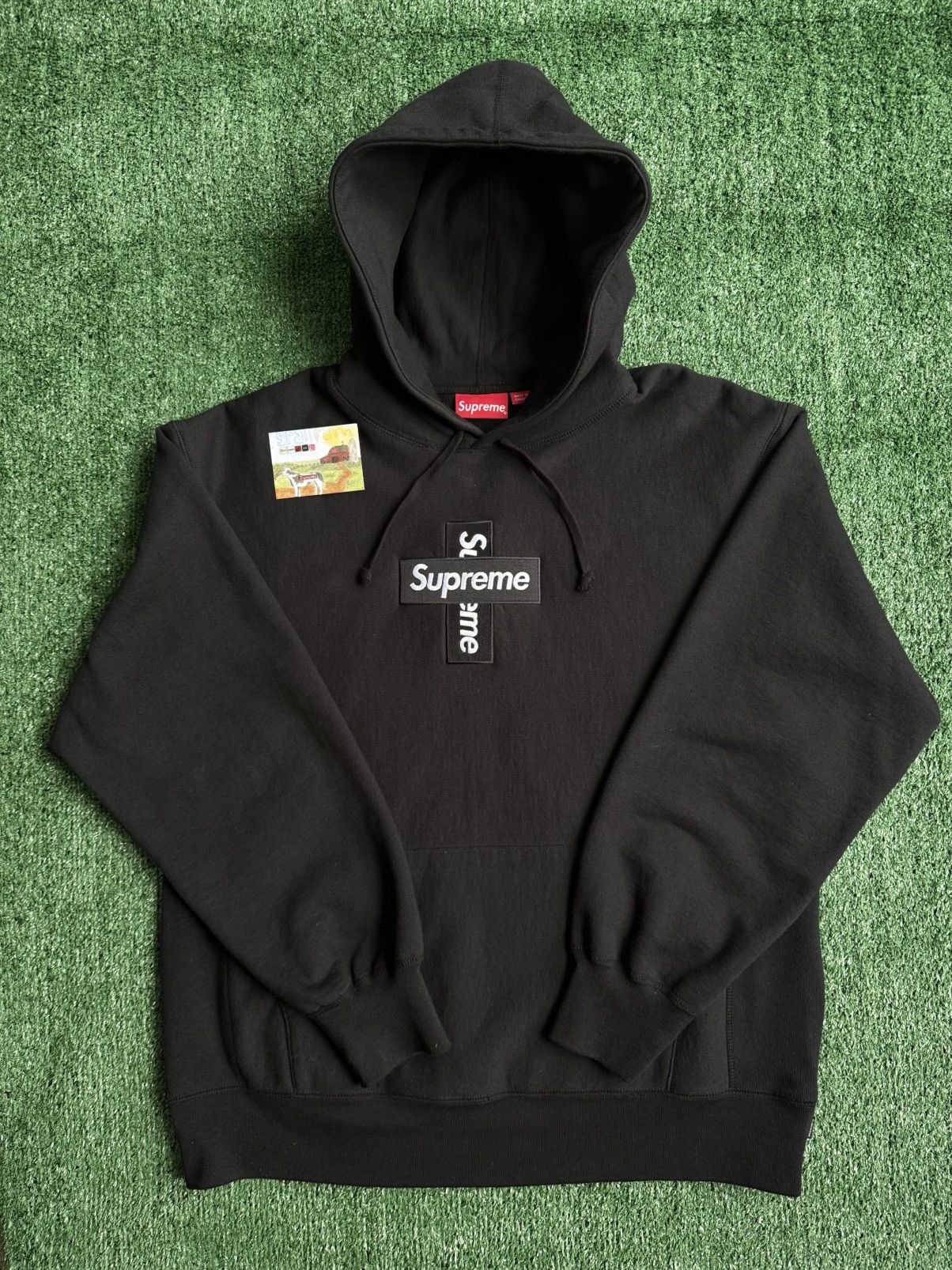 Supreme Supreme Cross Box Logo Hooded Sweatshirt | Grailed