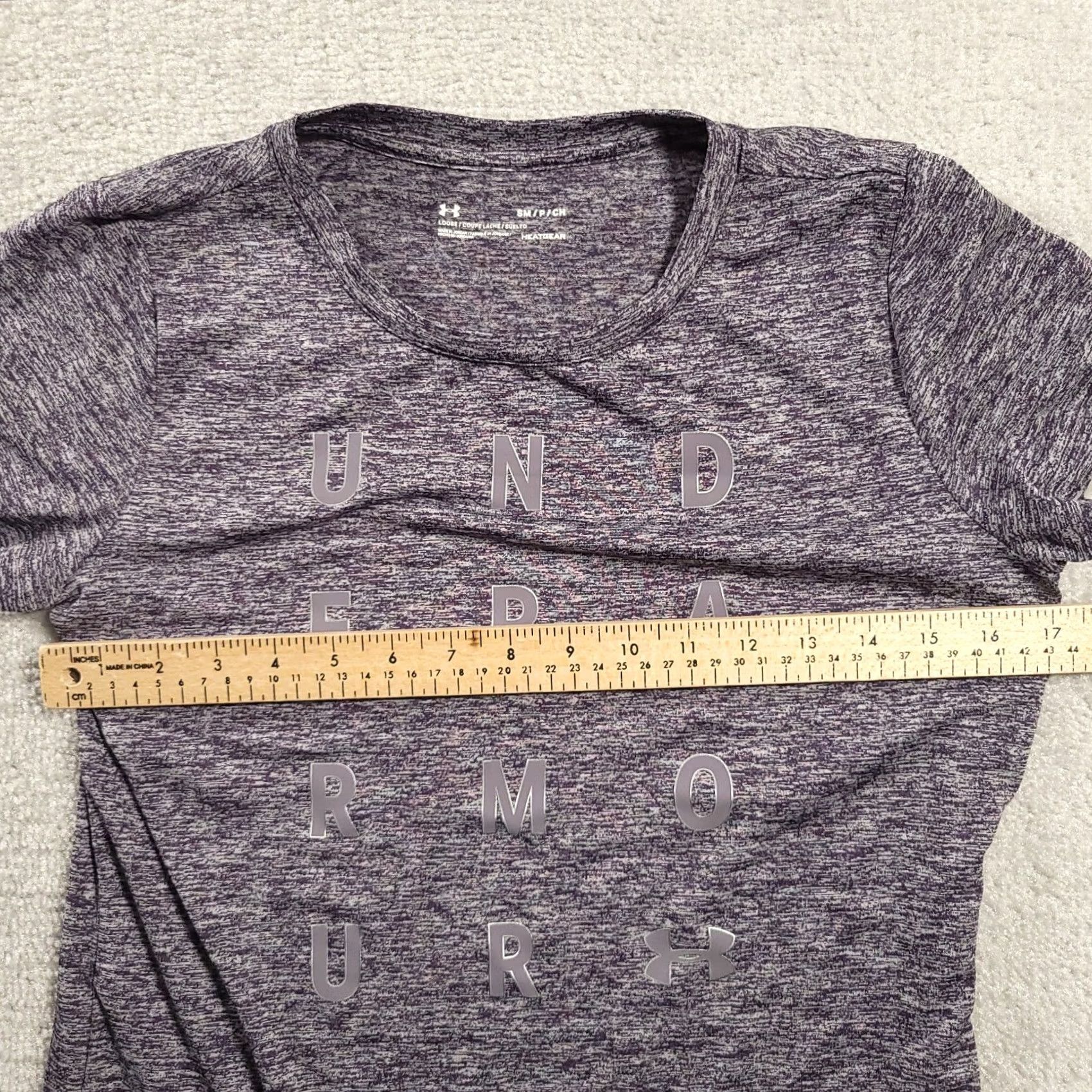 Under Armour Under Armour Mens S Shirt HeatGear Loose Heather Gray Spellout Short Sleeve Size US S / EU 44-46 / 1 - 3 Thumbnail