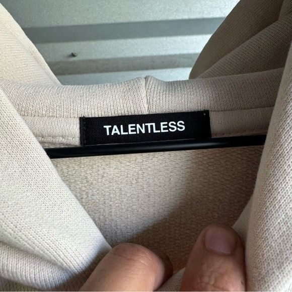 Designer × Talentless NEW MENS TALENTLESS CIRCLE LOGO BONE HOODIE SZ LARGE L Size US L / EU 52-54 / 3 - 9 Thumbnail