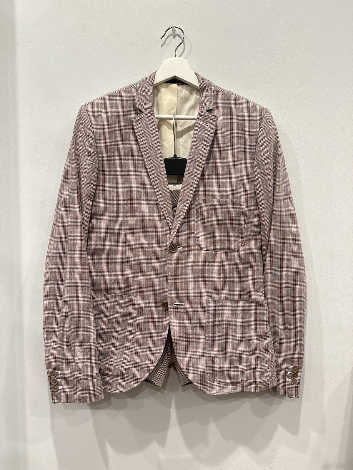 Topman Americana Plaid Short Suit SET Size 38R - 6 Thumbnail