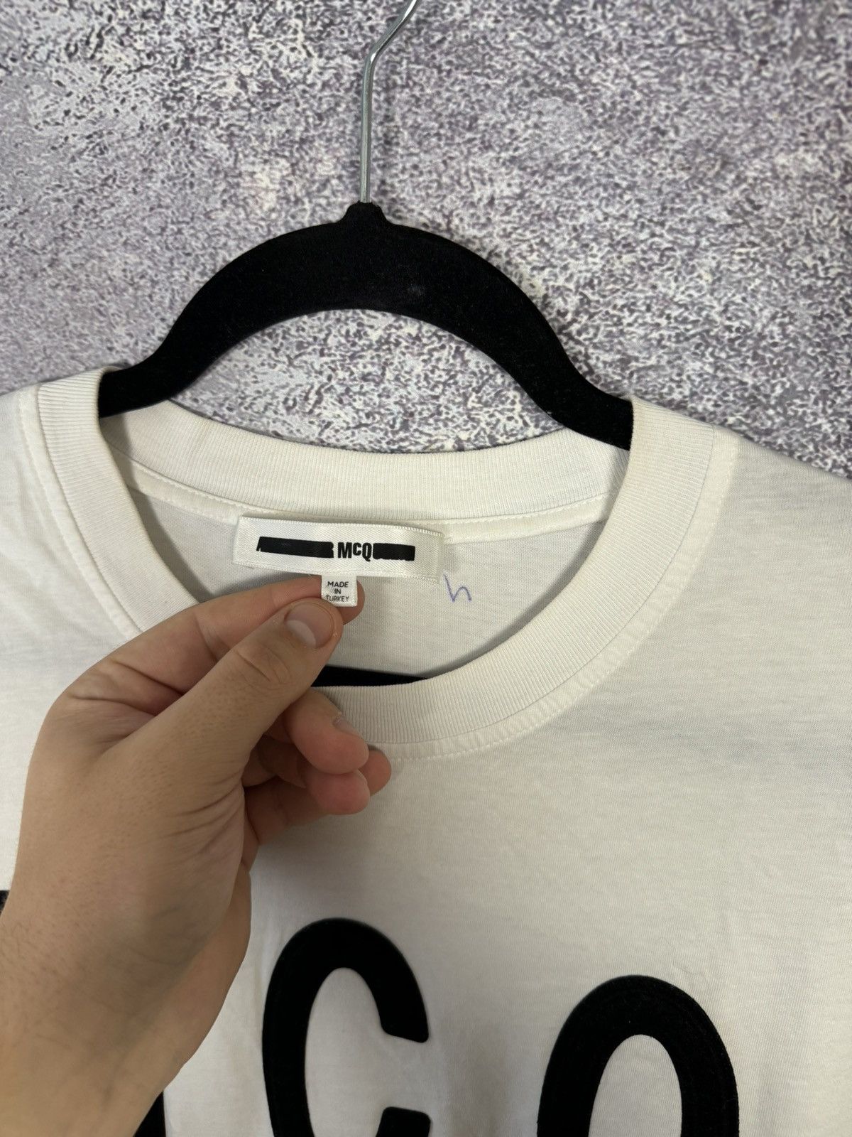 Alexander McQueen × MCQ McQ Alexander McQueen Big Mirror Logo White T-Shirt Large Size US L / EU 52-54 / 3 - 11 Thumbnail