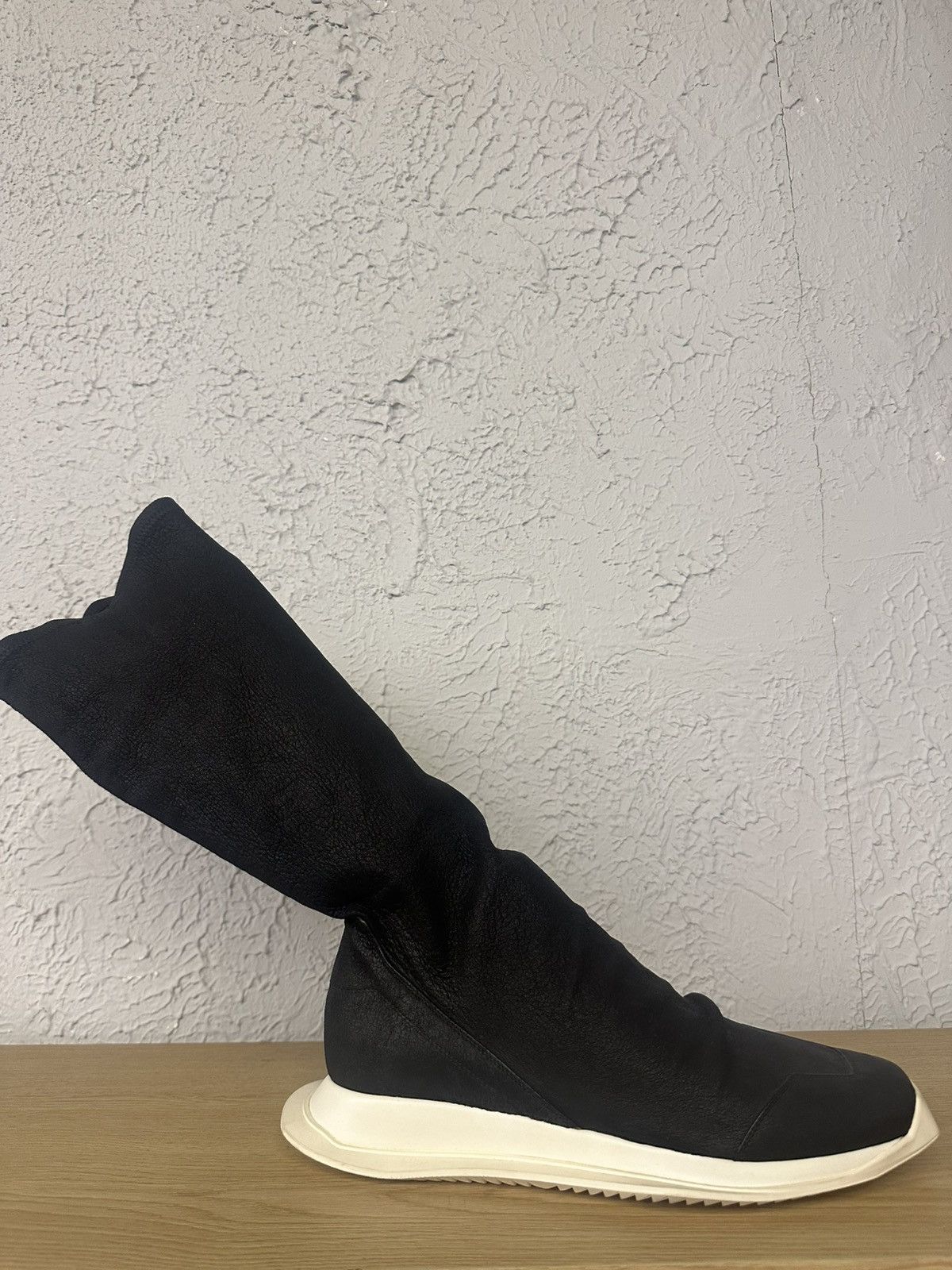 Rick Owens OBLIQUE RUNNER STRETCH SOCK FW18 Rick Owens shoes boots Size US 11 / EU 44 - 1 Thumbnail